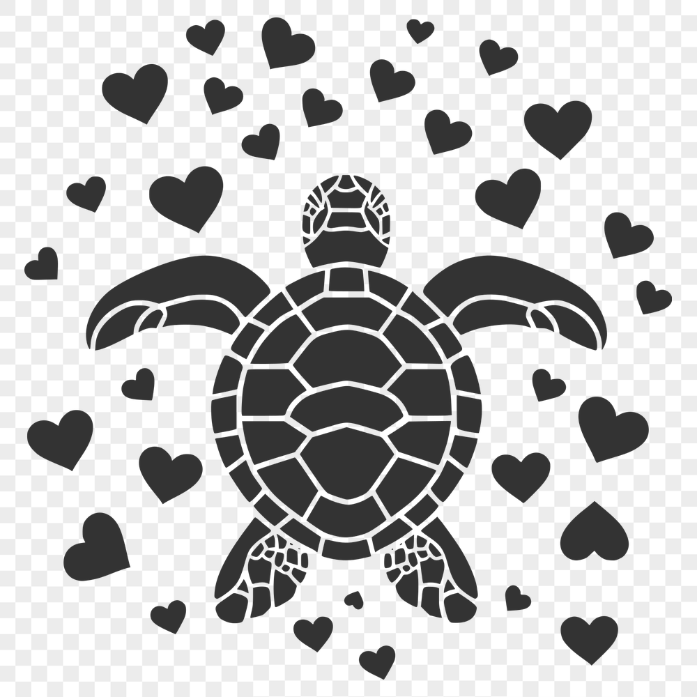 Creative Sea Turtle - Laser Engraver SVG