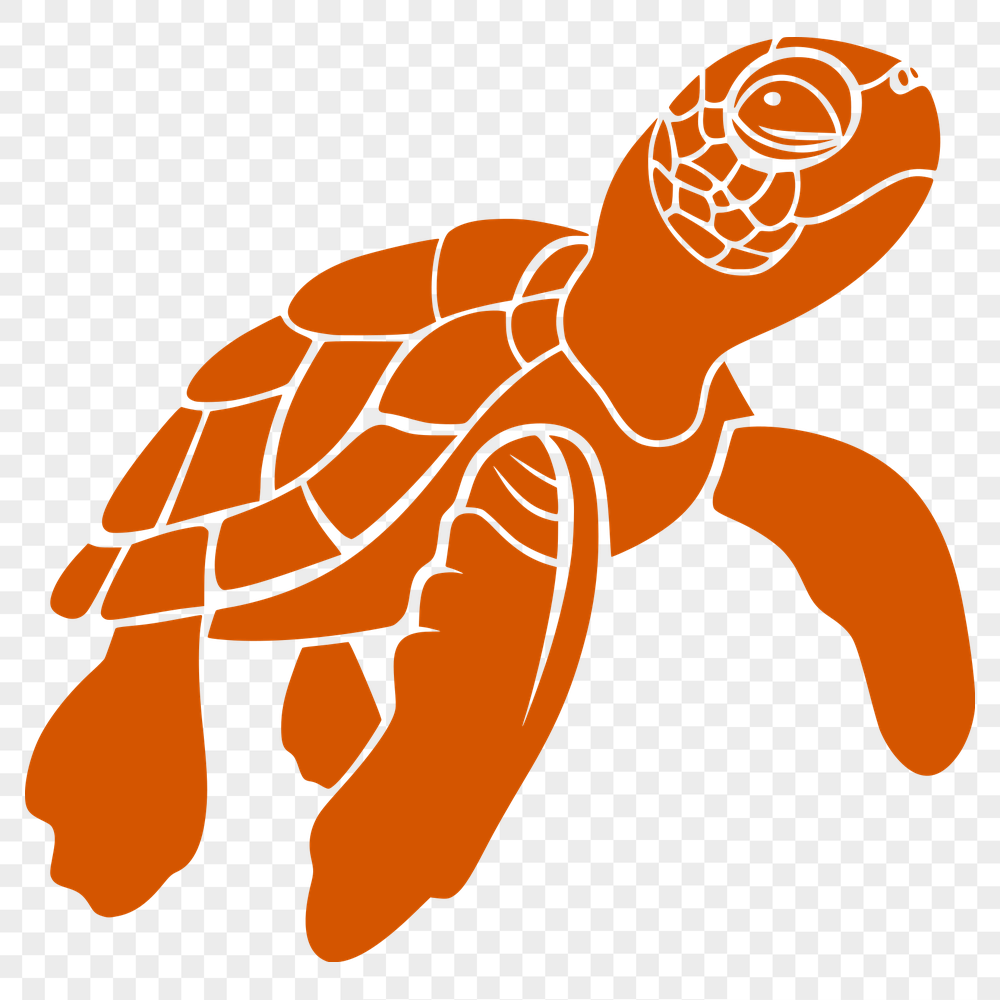 Artistic Sea Turtle Template