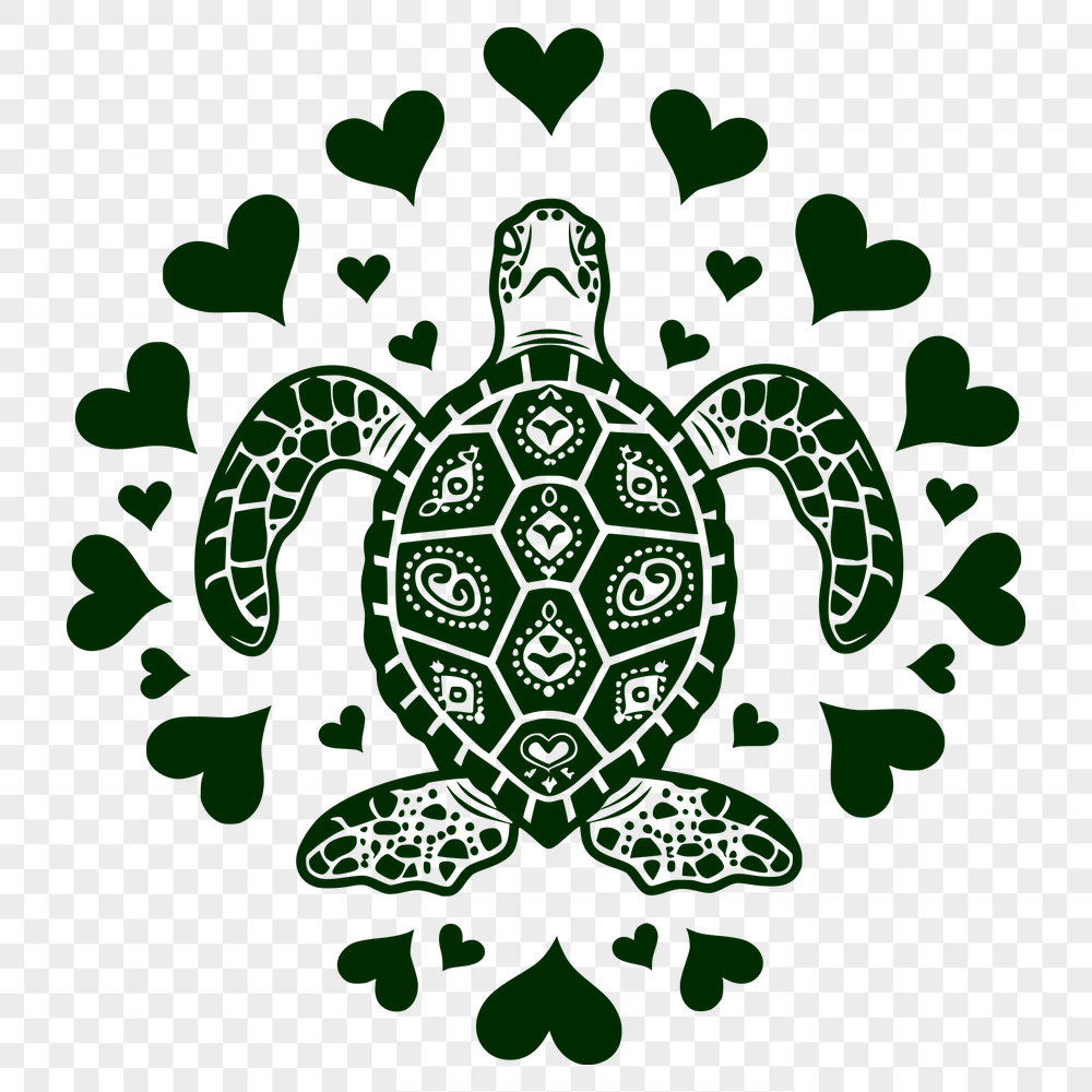 Beautiful Sea Turtle SVG