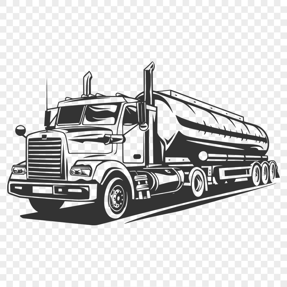 Unique Semi Truck Vector Image