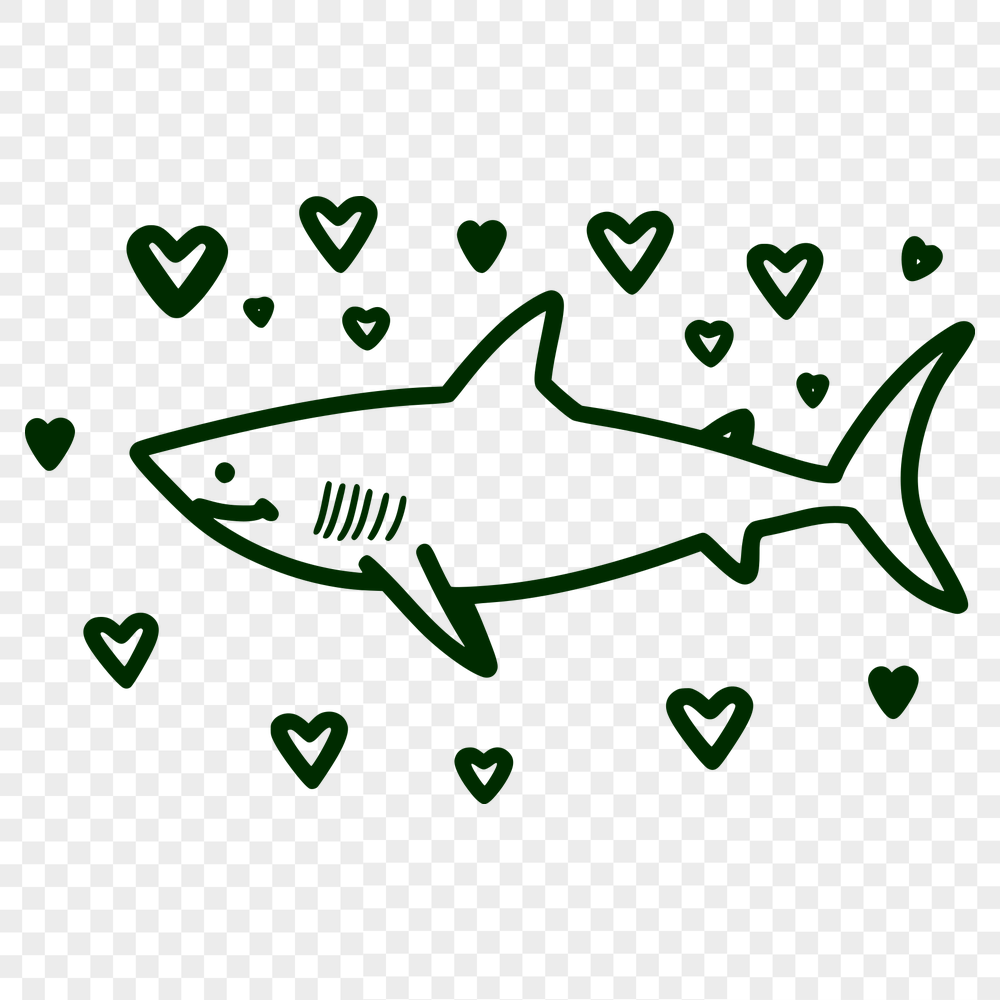 Shark Vector Art In DXF File Format For Free Download