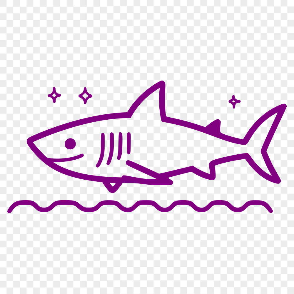 Free Unique Shark Vector Art PDF - Commercial Use