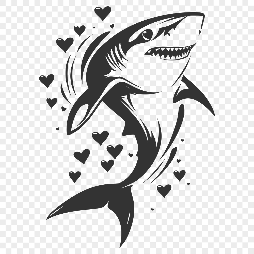 Stunning Shark Drawing In SVG For Free Download