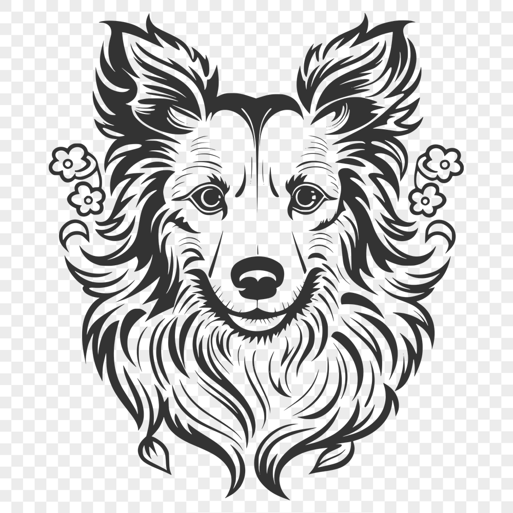 Free Stunning Shetland Sheepdog Clipart