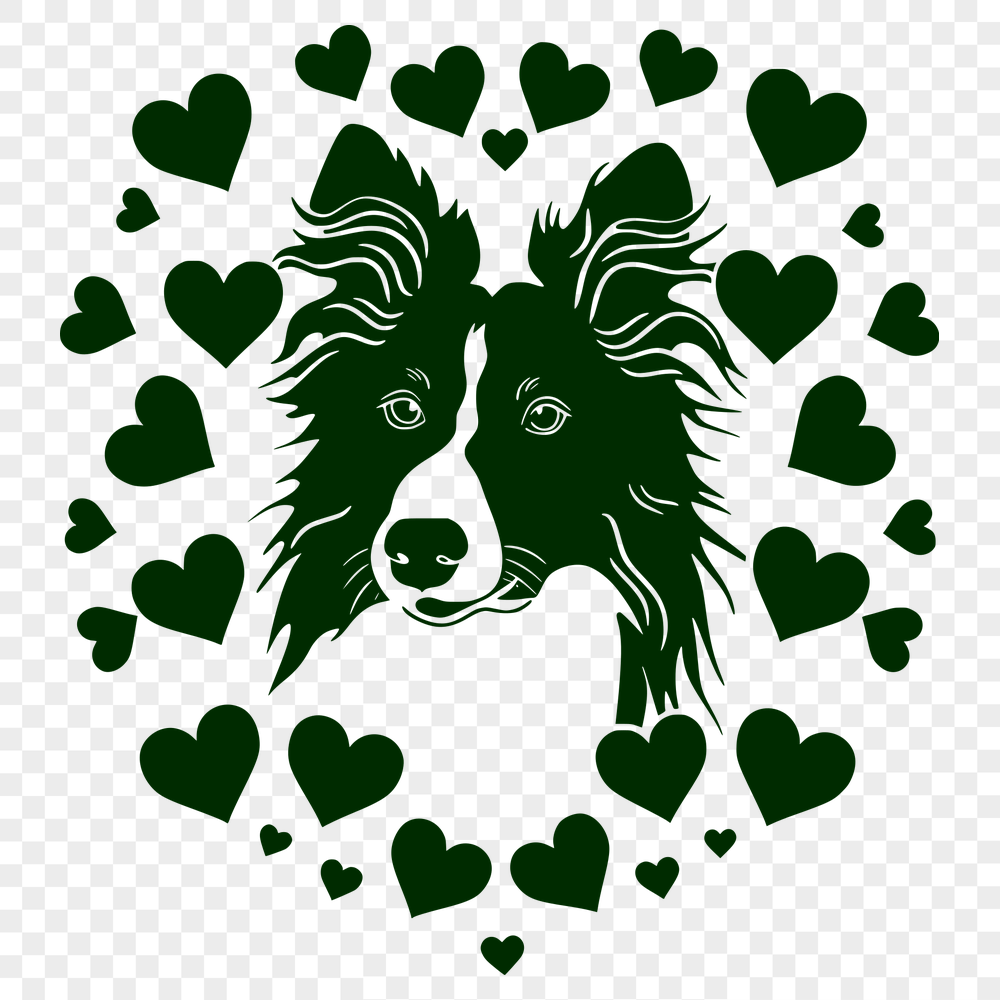 Artistic Shetland Sheepdog SVG