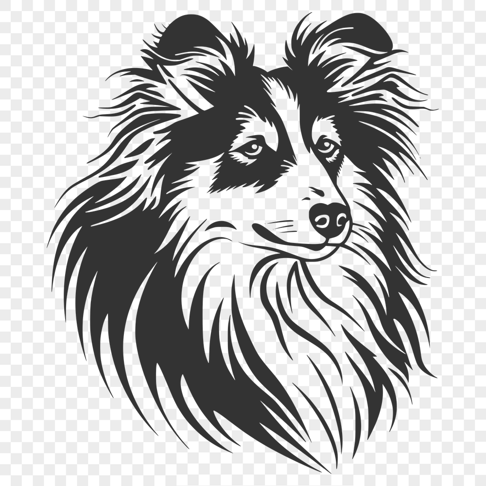 Creative Shetland Sheepdog - For Laser Engraver Project