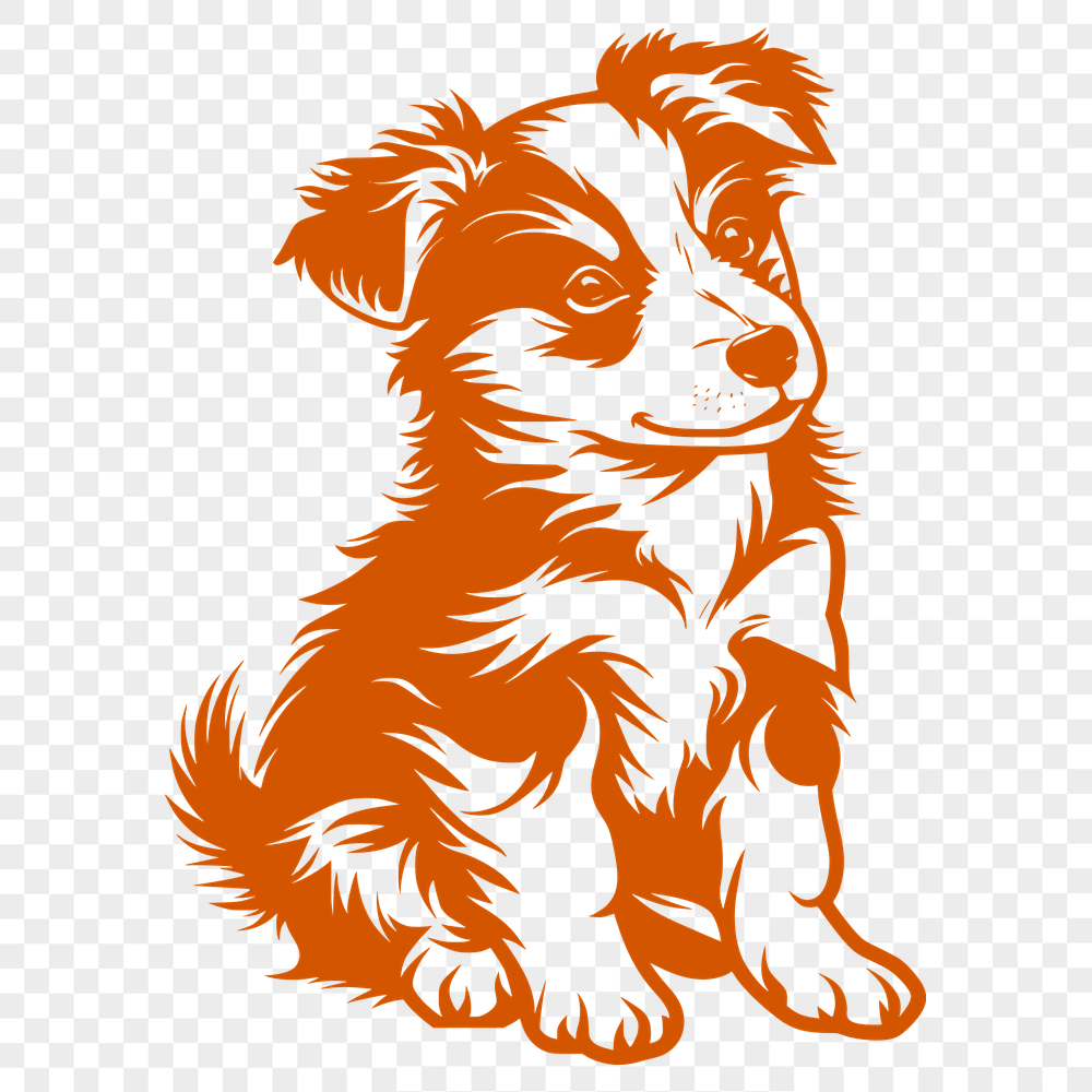 Beautiful Shetland Sheepdog Vector Art