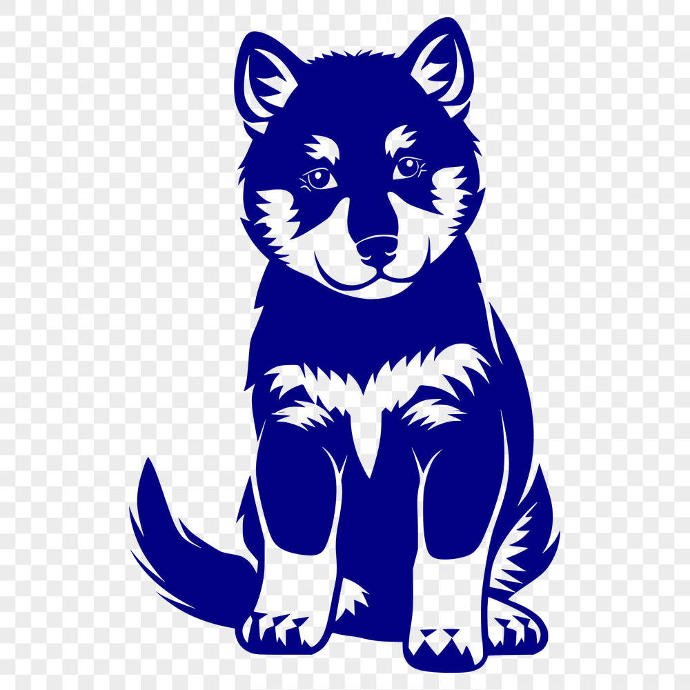 Sitting Shiba Inu Digital Art