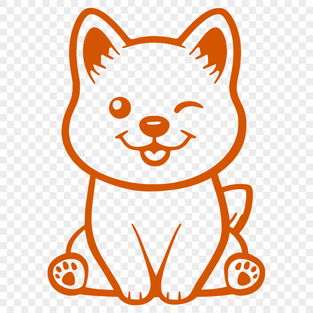 Sitting Shiba Inu Printable Image