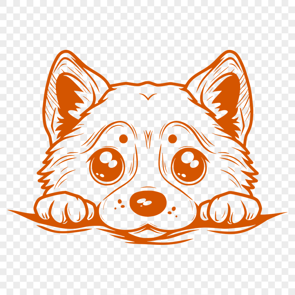 Free Peeking Dog PNG