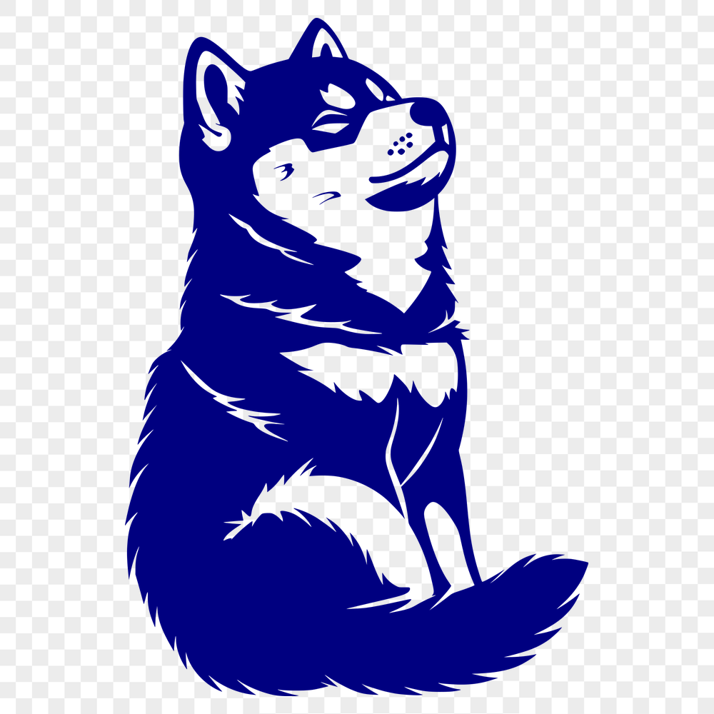 Beautiful Sitting Shiba Inu Vector Craft File