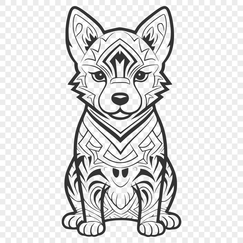 Creative Sitting Shiba Inu SVG