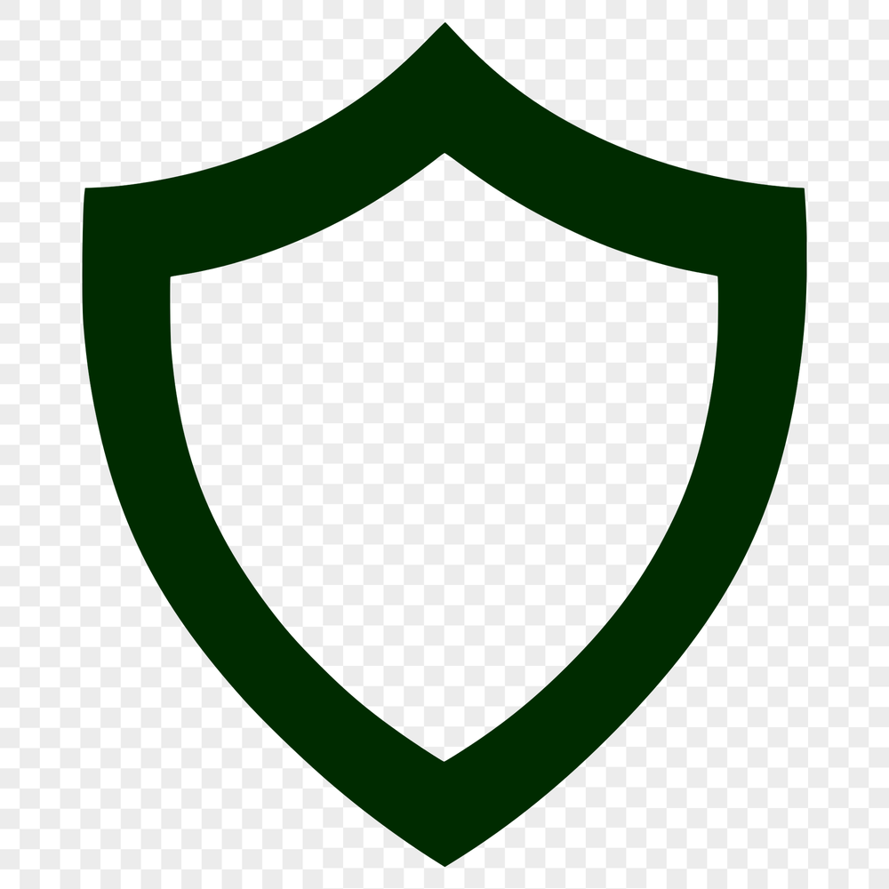 Free Vector Shield Icon for Cutting Machines and Stencils A simple line drawing of a shield, suitable for cutting machines or stencils.