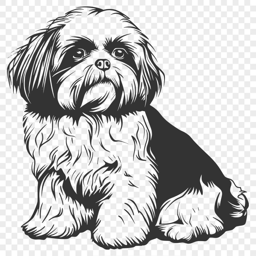 Stunning Sitting Shih Tzu Decal