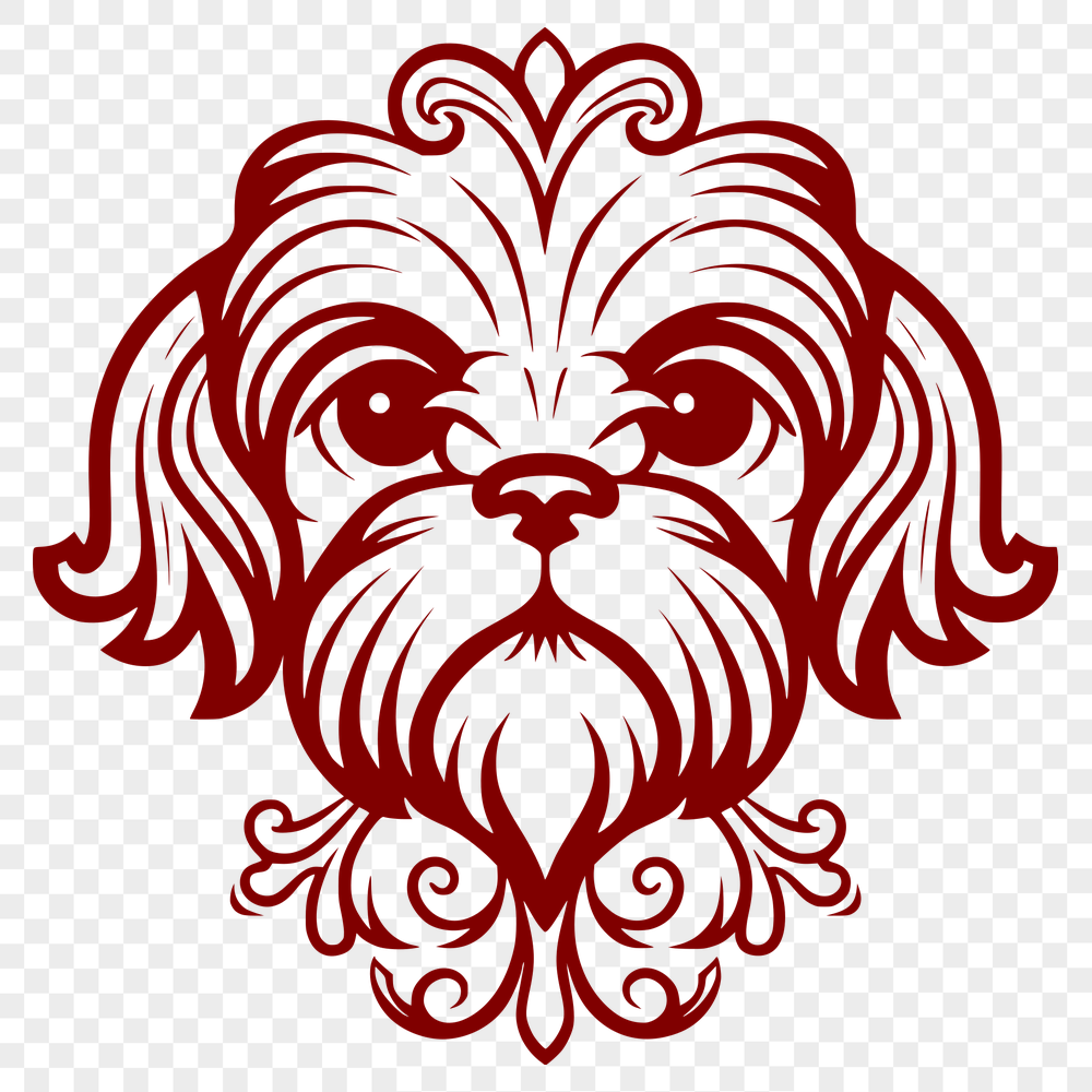 Free Beautiful Shih Tzu Digital Drawing