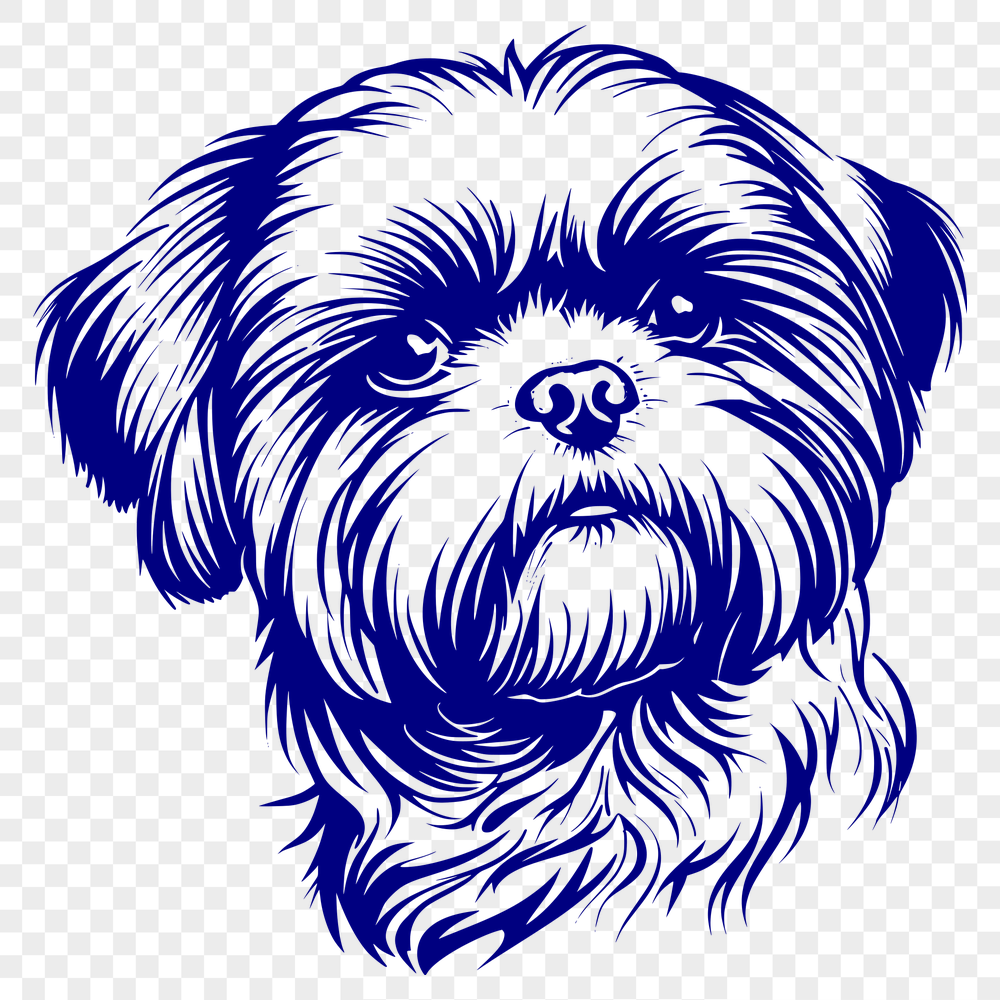 Beautiful Shih Tzu SVG, PNG, PDF And DXF Files