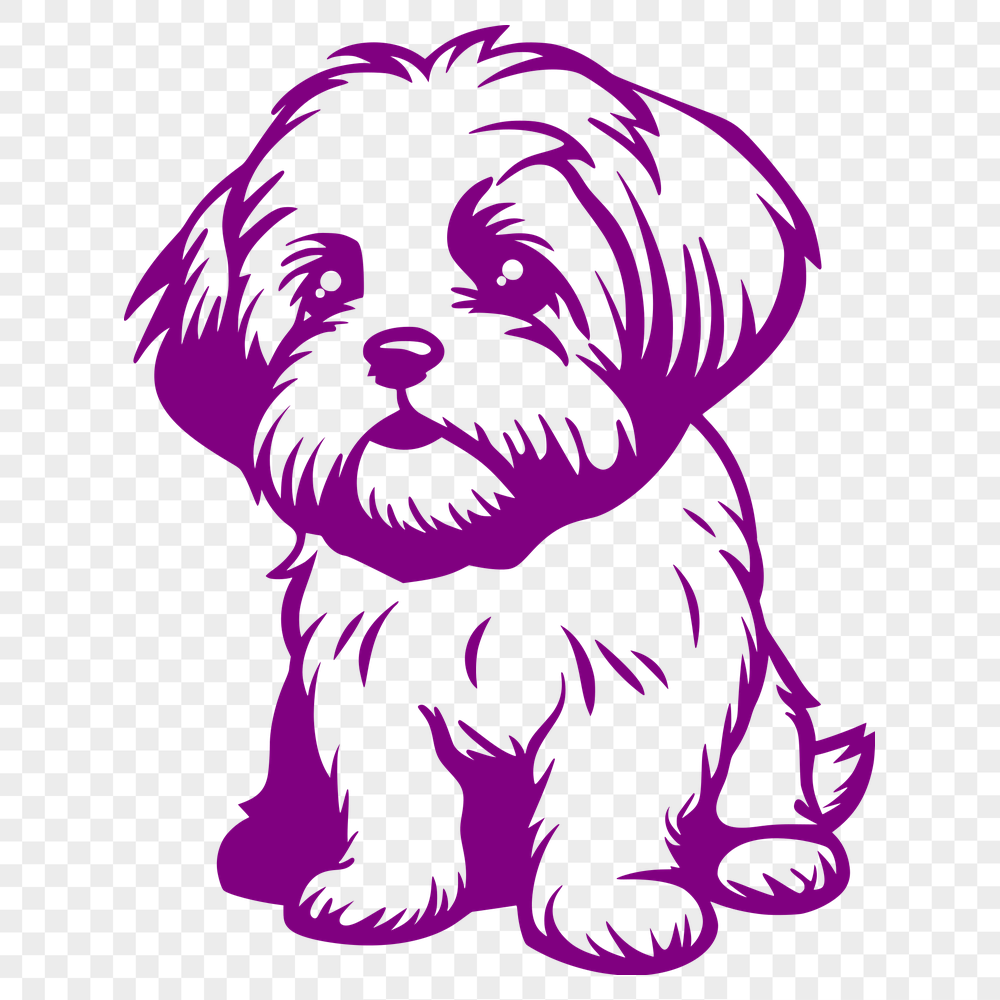 Sitting Shih Tzu SVG