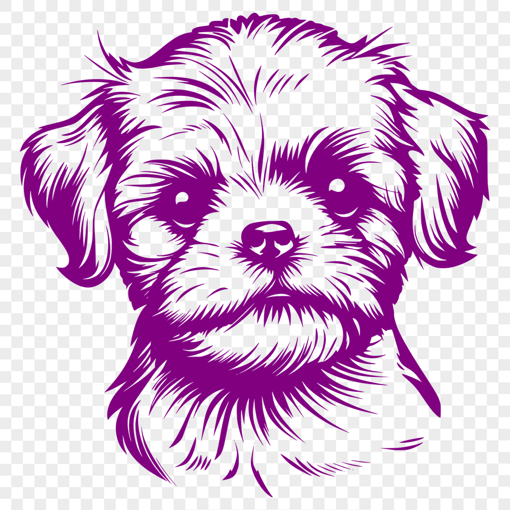 Free Artistic Shih Tzu Clip Art