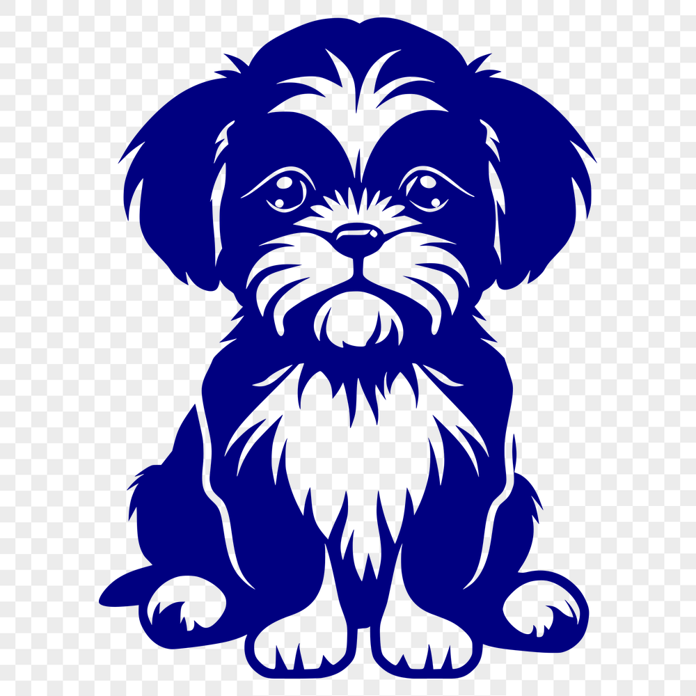 Stunning Sitting Shih Tzu - DXF