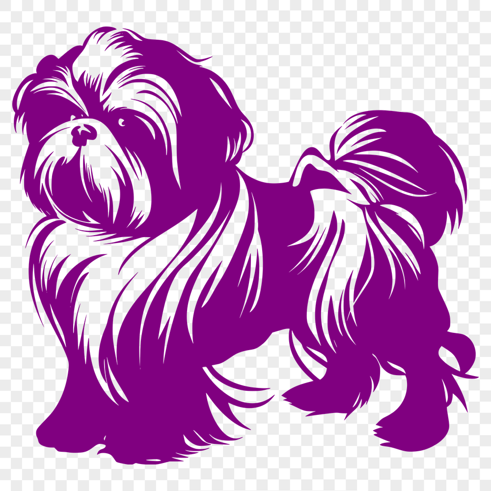 Standing Shih Tzu SVG