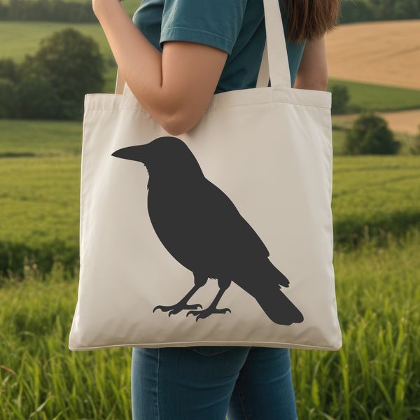 A vector illustration of a crow with detailed feathers and a sharp beak.