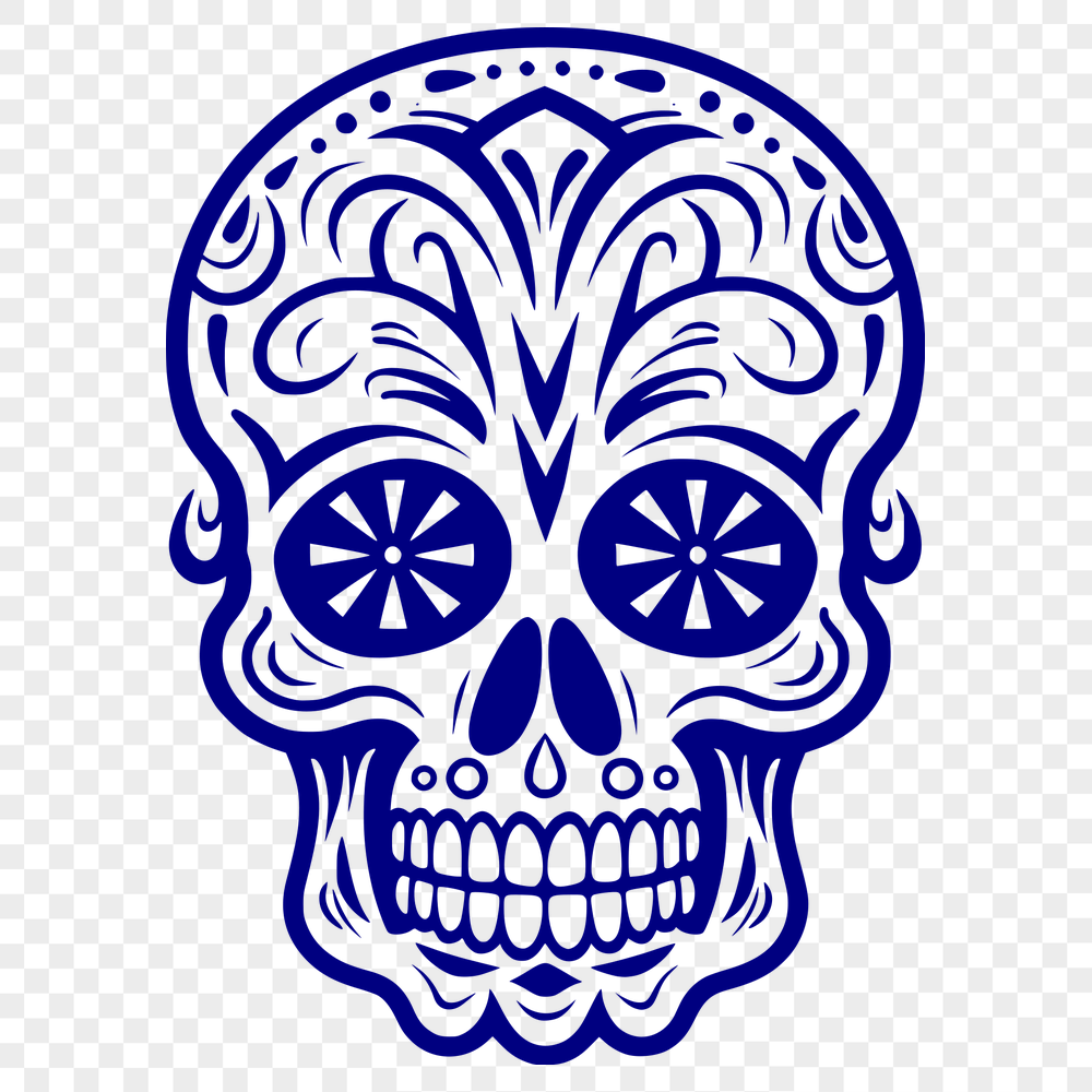 Beautiful Skull SVG, PNG, PDF And DXF Files