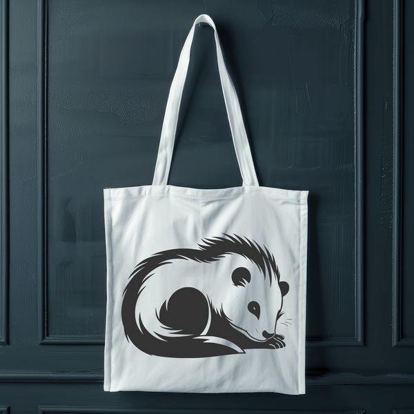Sleeping Skunk Vector Illustration A sleeping wild animal, a skunk, is illustrated in a vector format.