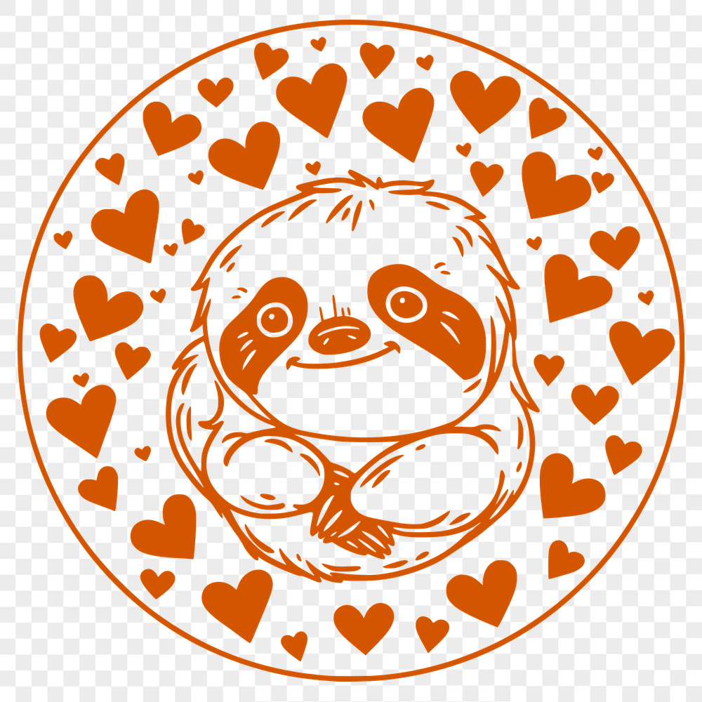 Beautiful Sloth - For Sublimation Project