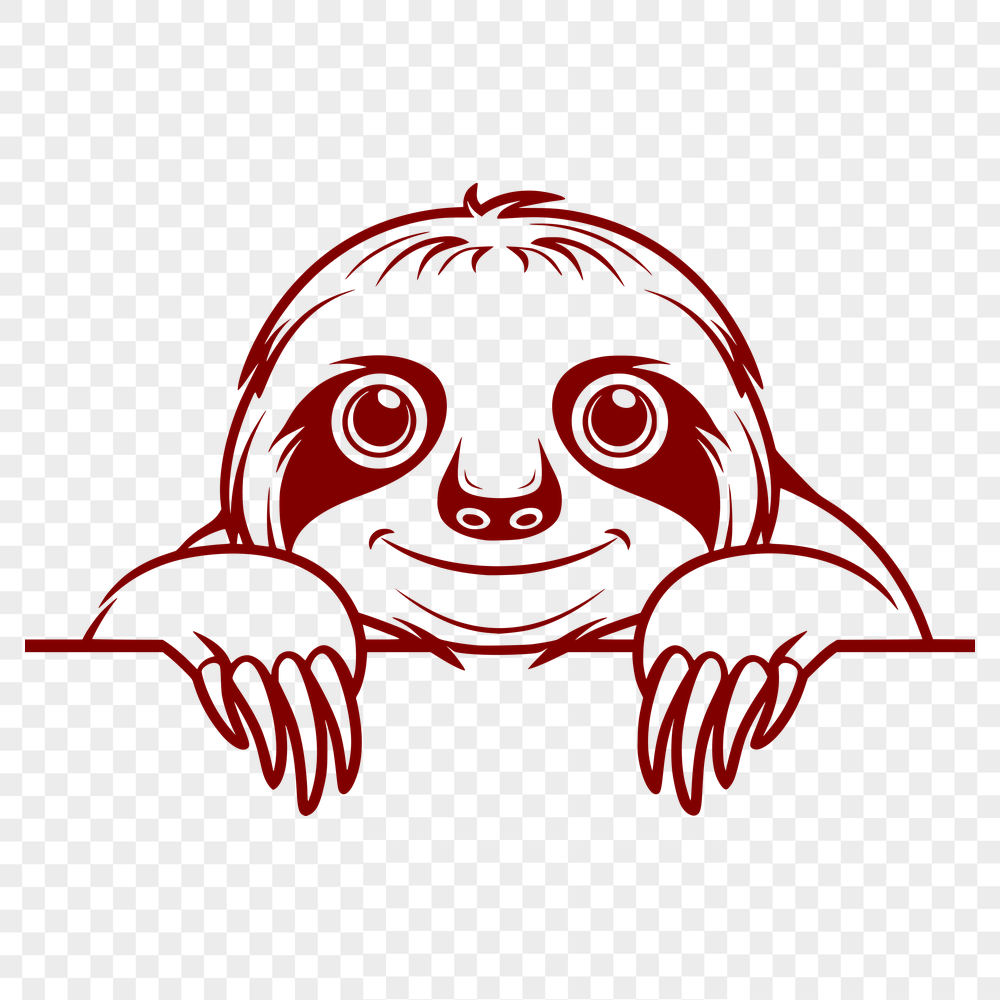 Beautiful Peeking Sloth PDF