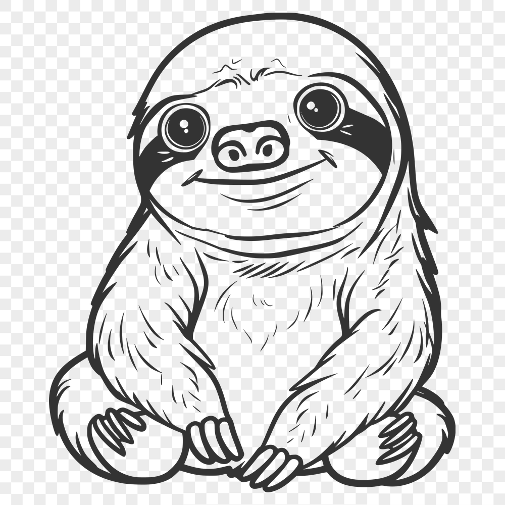 Artistic Sloth Vector Image