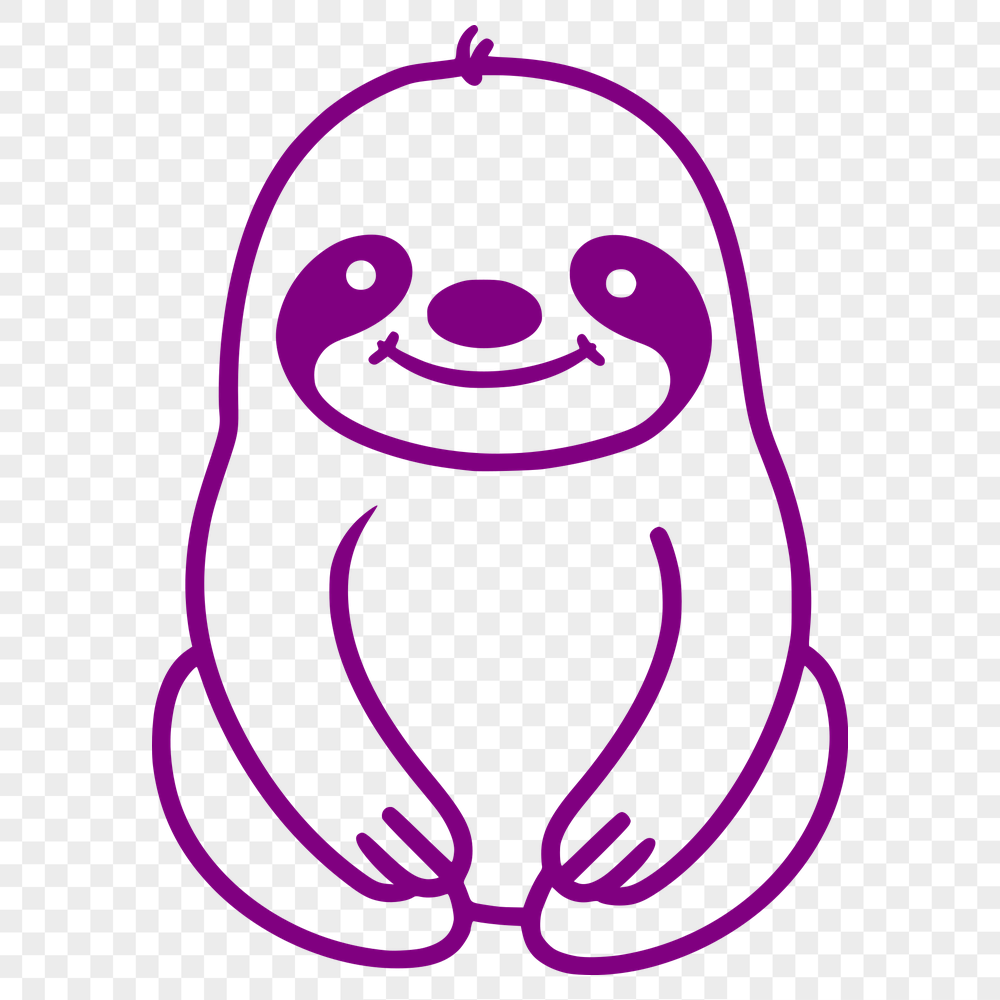 Free Beautiful Sloth Illustration