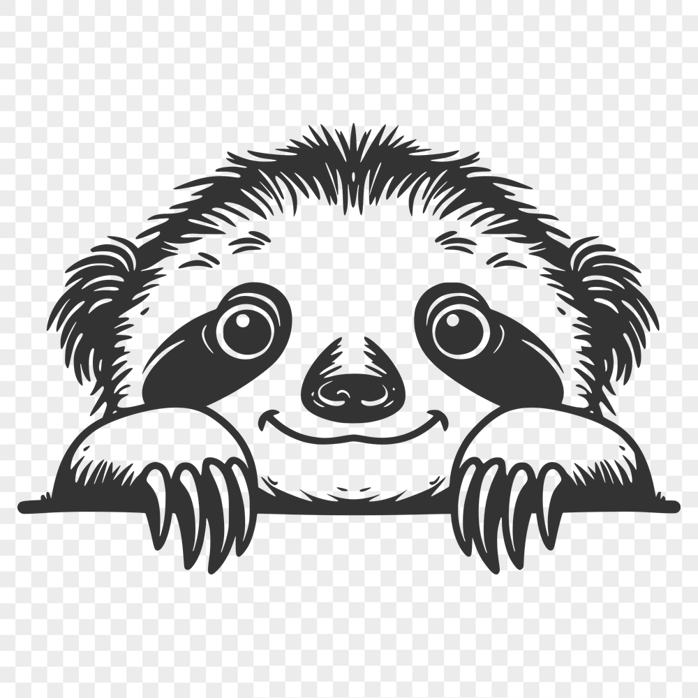 Free Unique Sloth Drawing