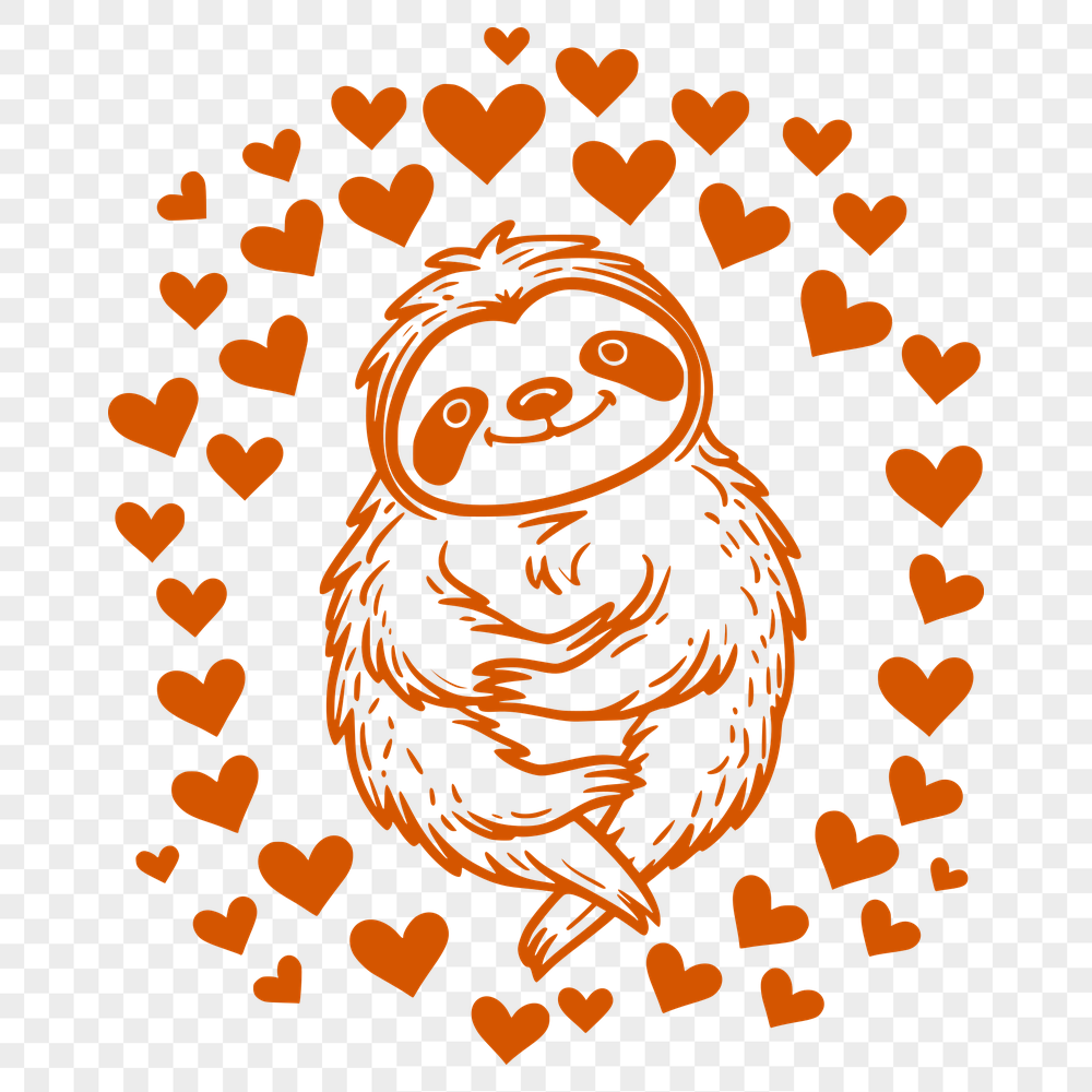 Free Sloth Vector Drawing