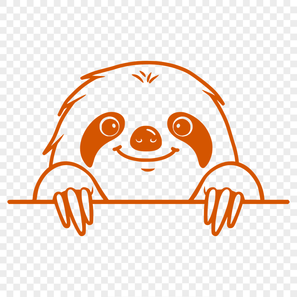 Peeking Sloth Decal