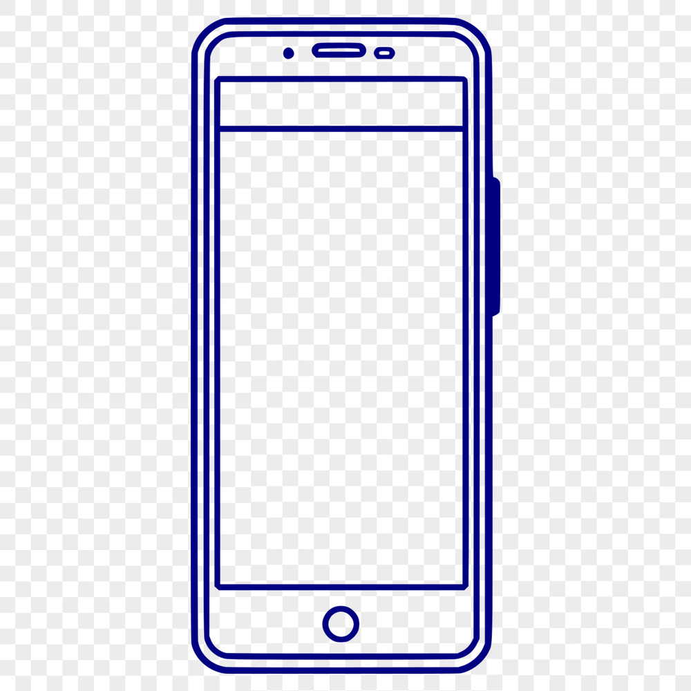 Vector illustration of a modern mobile phone device in various design styles