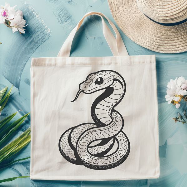 Reptile Graphic Vector A detailed illustration of a serpent, suitable for vector design projects.