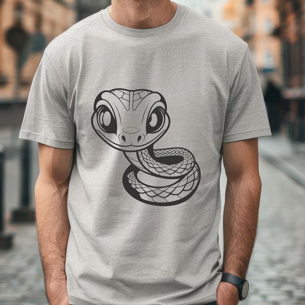 Slithering Beauty A high-quality digital illustration of a snake in vector format.