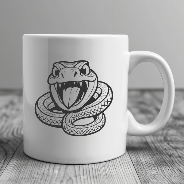 Reptile Icon Design An illustration of a serpent coiled in a patterned design, suitable for vector art projects.
