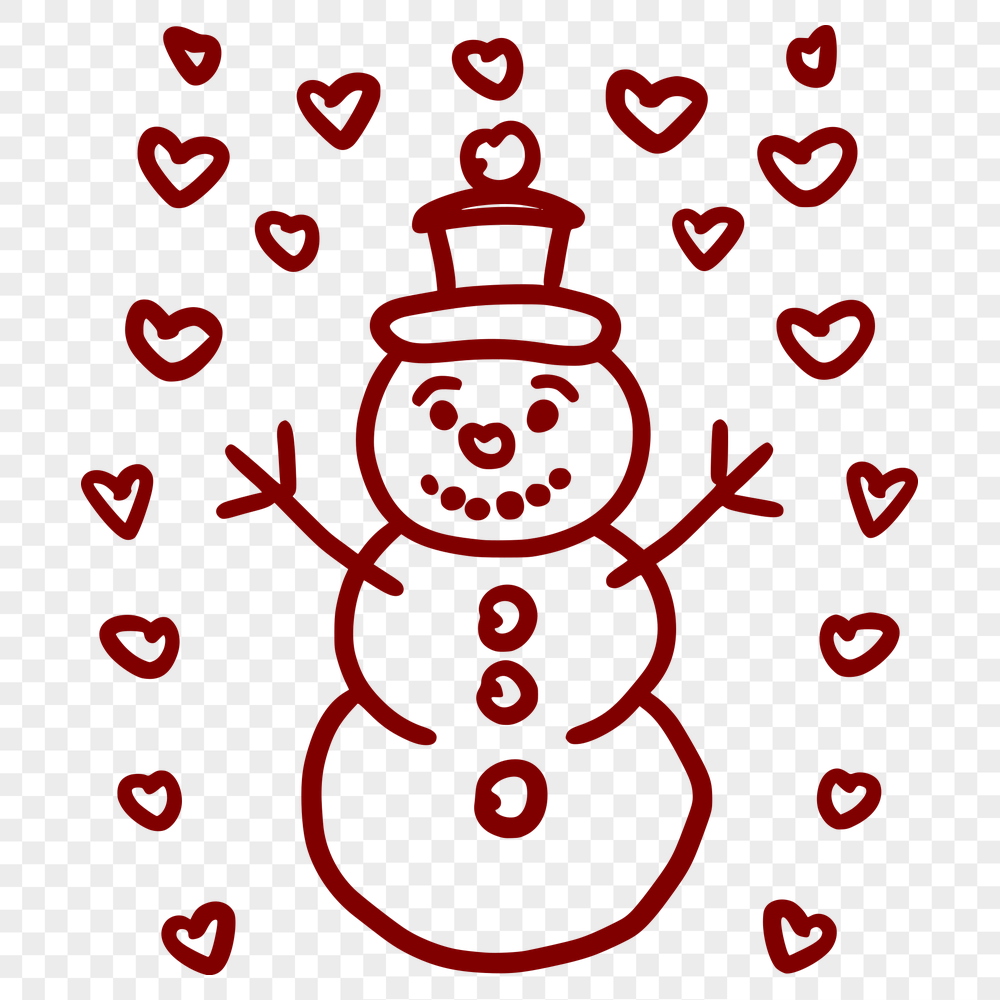 Artistic Snowman Printable Artwork