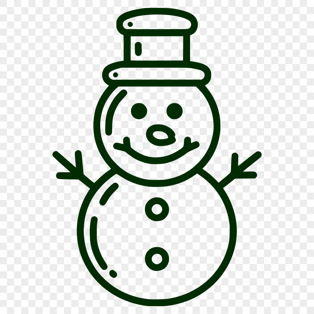 Free Snowman In PDF & PNG