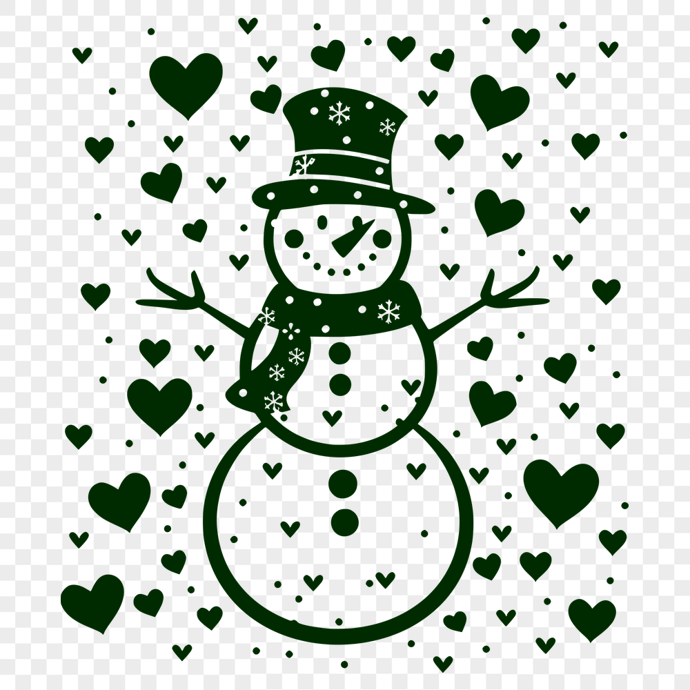 Creative Snowman In SVG & PNG