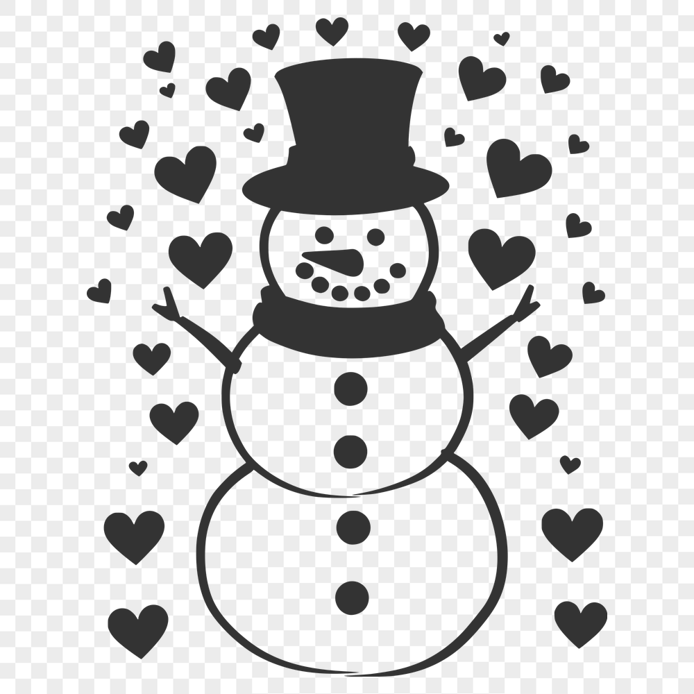 Artistic Snowman - Cricut SVG