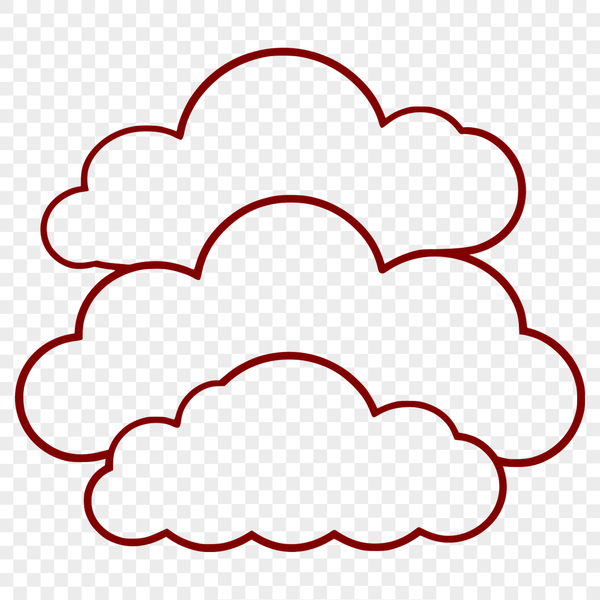 Free Cloud Vector Graphic An illustration of a white puffy cloud in the sky.