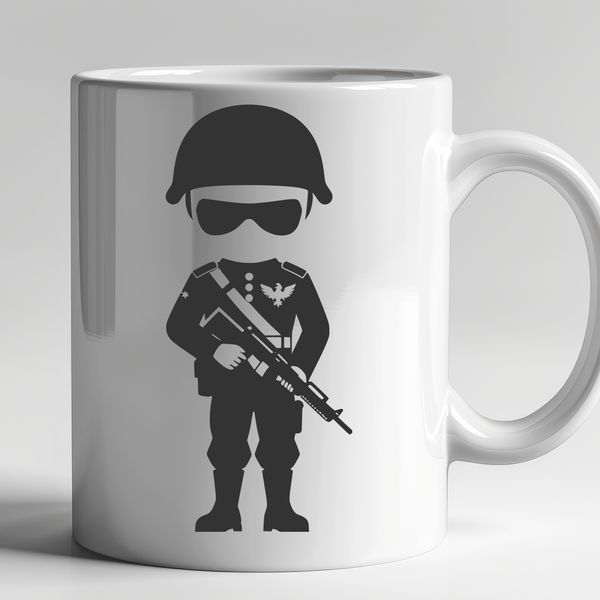 Military Icon A vector illustration of a man in military uniform, suitable for commercial or personal use.