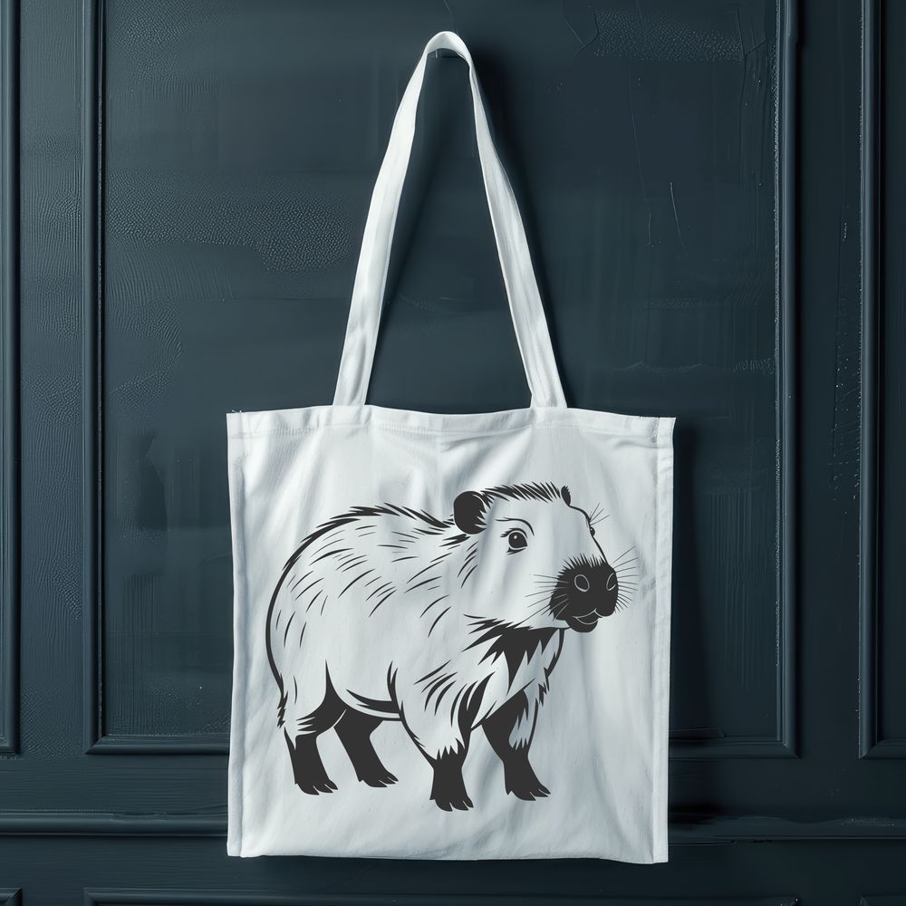 Free Capybara Clip Art in SVG Format A capybara, a large rodent native to South America, illustrated as a vector graphic in SVG format.