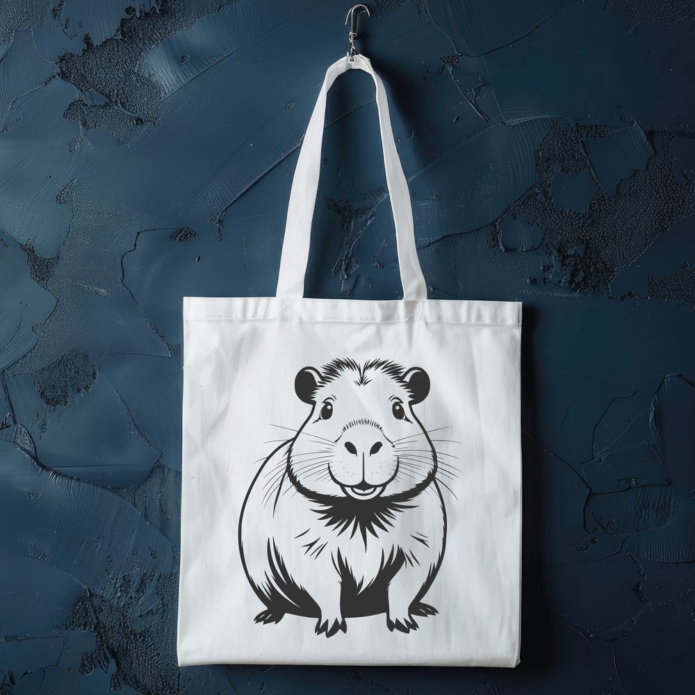 Vector Graphic of a Capybara Large rodent native to South America, illustrated as a vector graphic in a digital format.