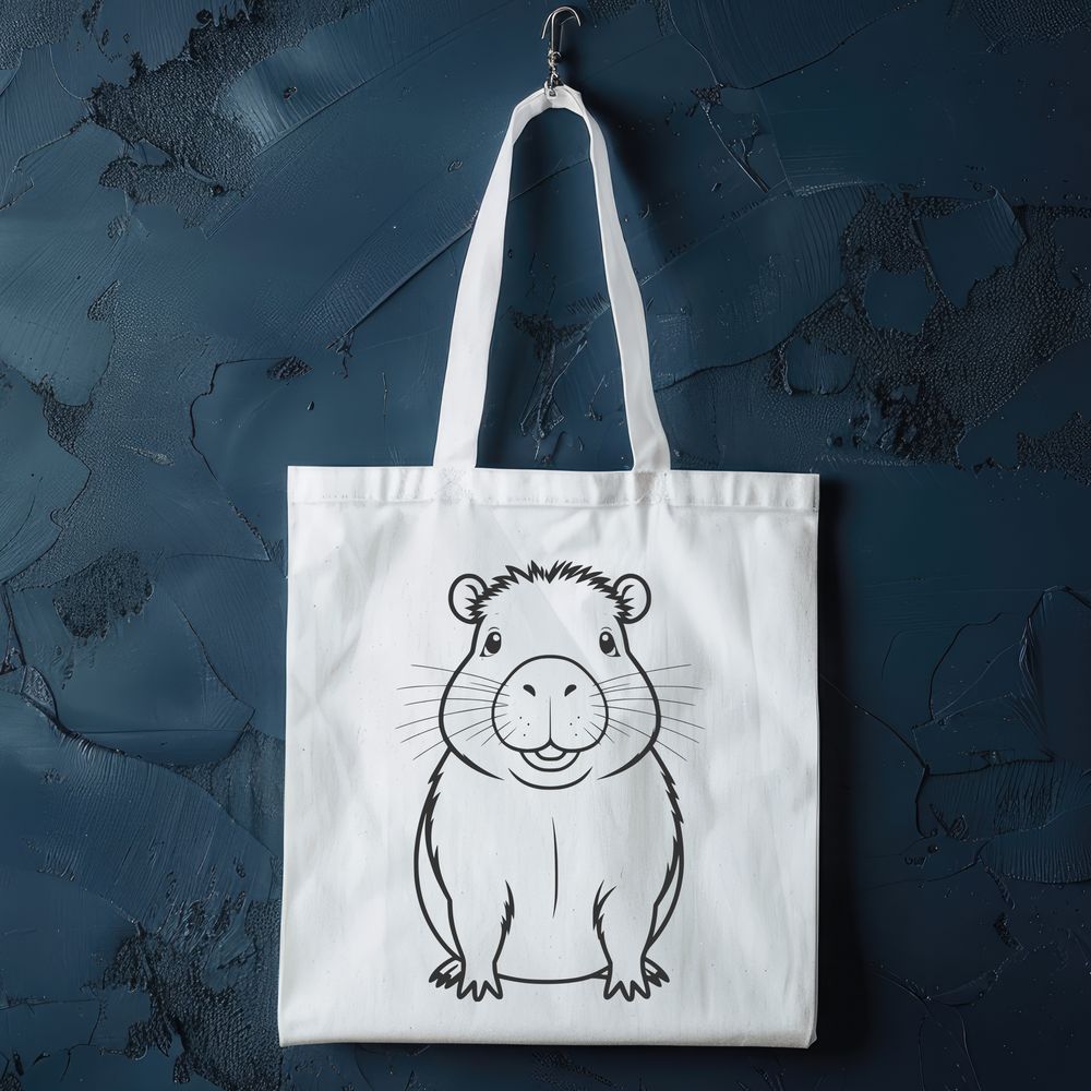 Beautiful South American Rodent Vector Art Capybara illustration created in vector format for easy editing and customization.