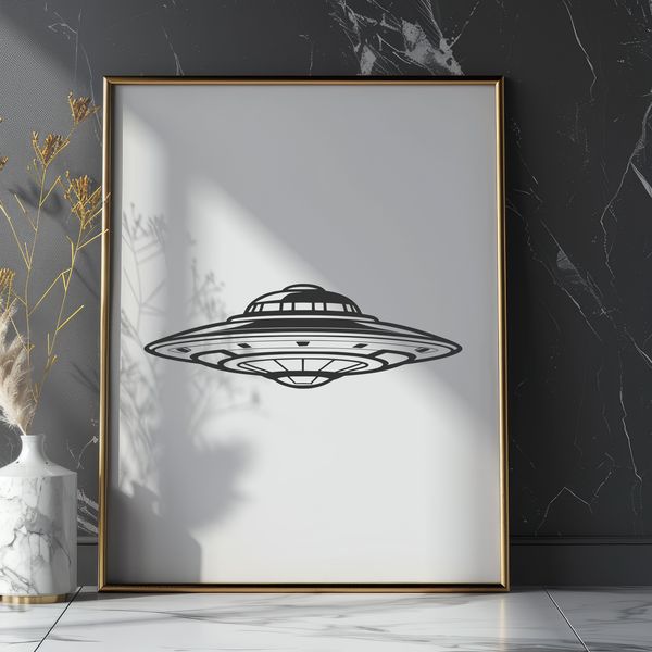 Vector Space Ship Icon A 2D illustration of a futuristic spaceship in space.
