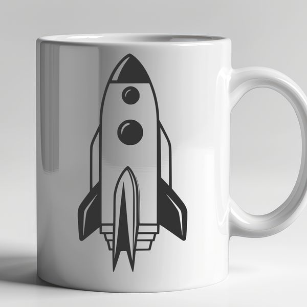 Futuristic Spacecraft Design in Vector Format A futuristic spaceship design in vector format, suitable for digital cutting machines and laser cutters.