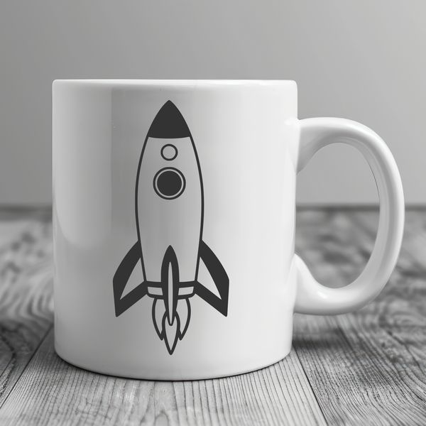 Creative Spaceship Clipart SVG File A futuristic spacecraft designed as a vector graphic, suitable for various digital applications.
